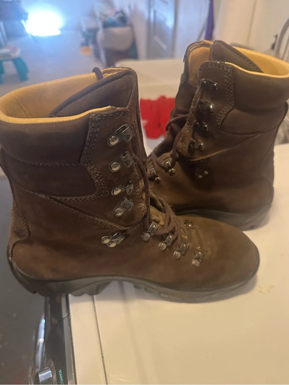 DREW Fire Hiker Men's Brown Rough-Out Boots (Sz 9) Wildland Fire boots